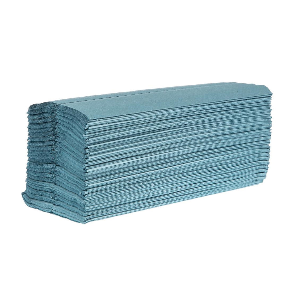 Jantex C Fold Paper Hand Towels Blue 1-Ply 192 Sheets (Pack of 12) GD832