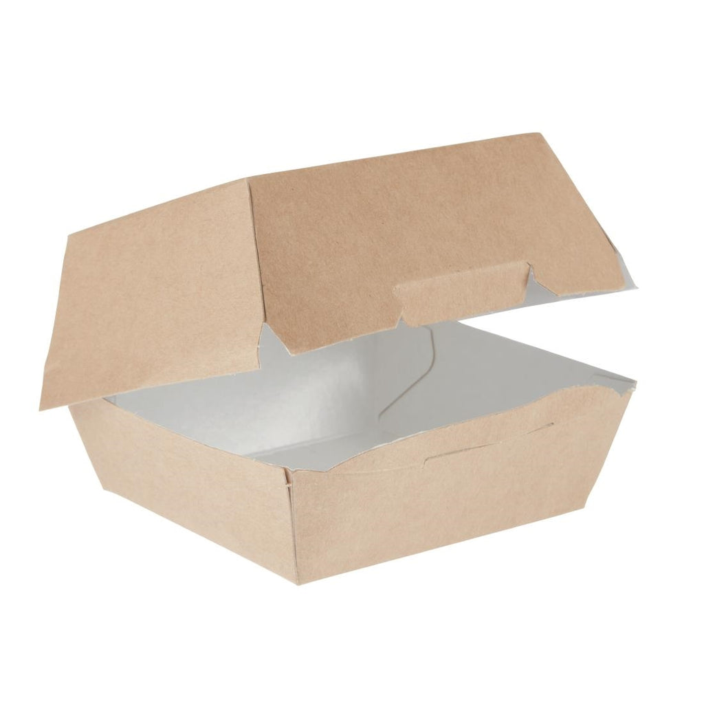 Colpac Compostable Kraft Burger Boxes Small 108mm (Pack of 250) GE802