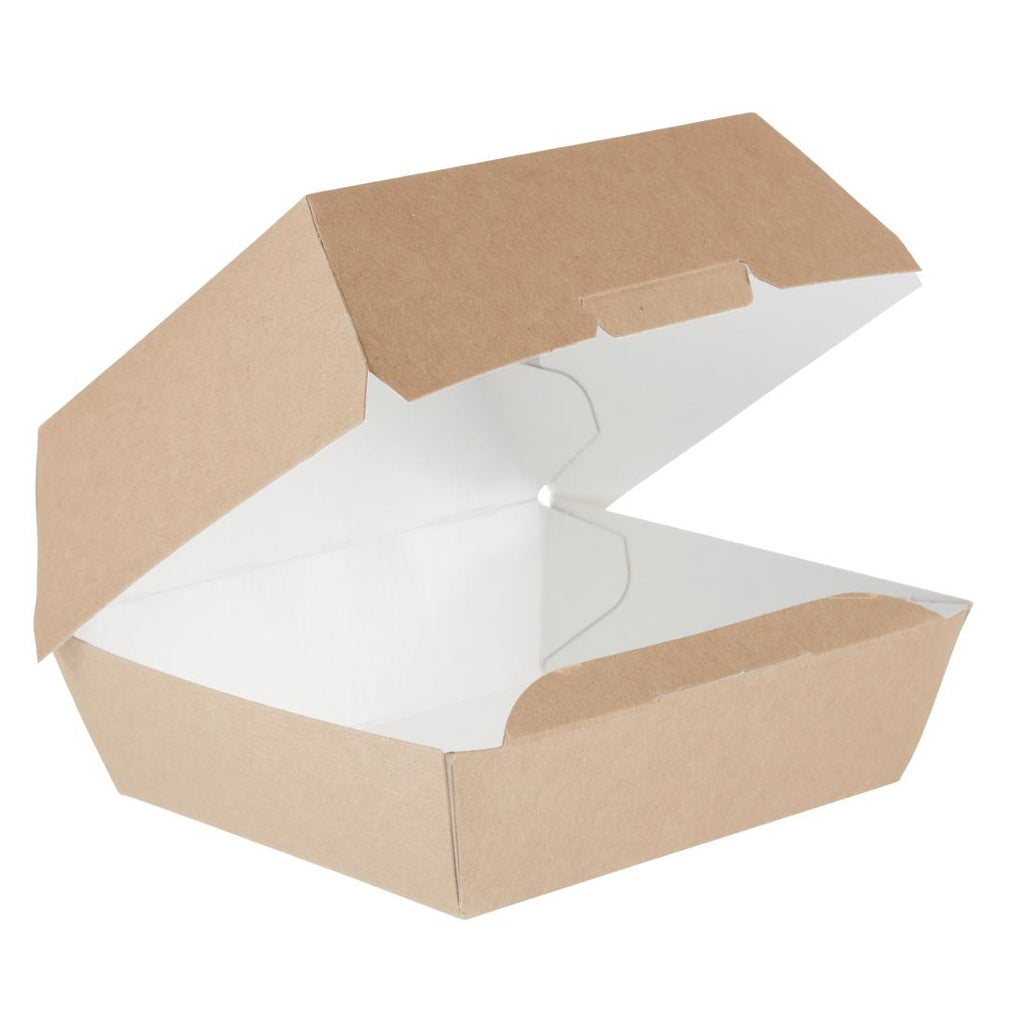 Colpac Compostable Kraft Burger Boxes Large 135mm (Pack of 250) GE803