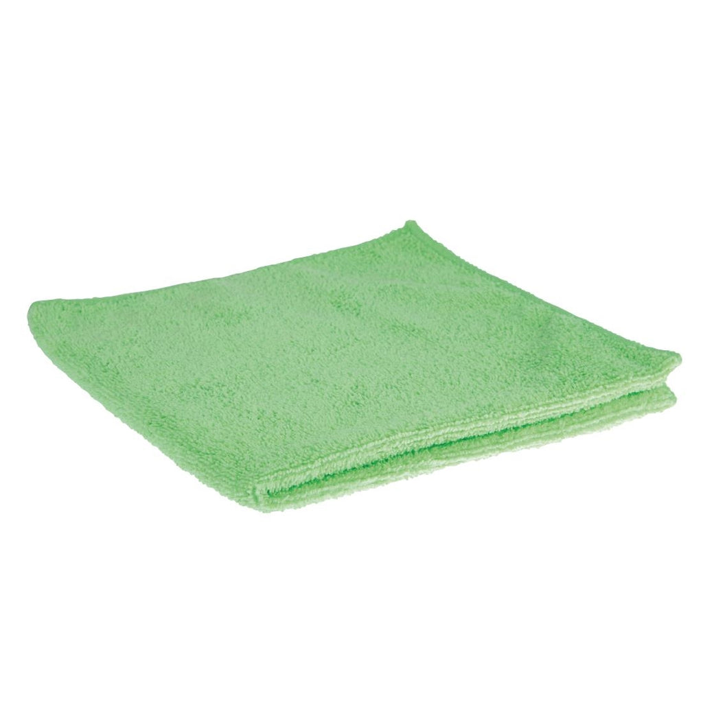 Jantex Microfibre Cloths Green (Pack of 5) GF609
