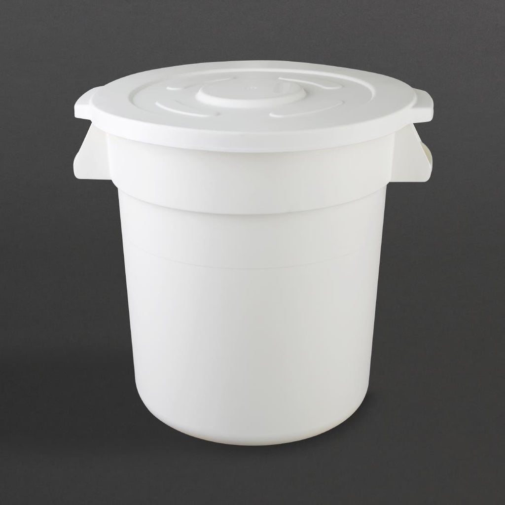 Vogue Polypropylene Round Container Bin White 38Ltr GG792