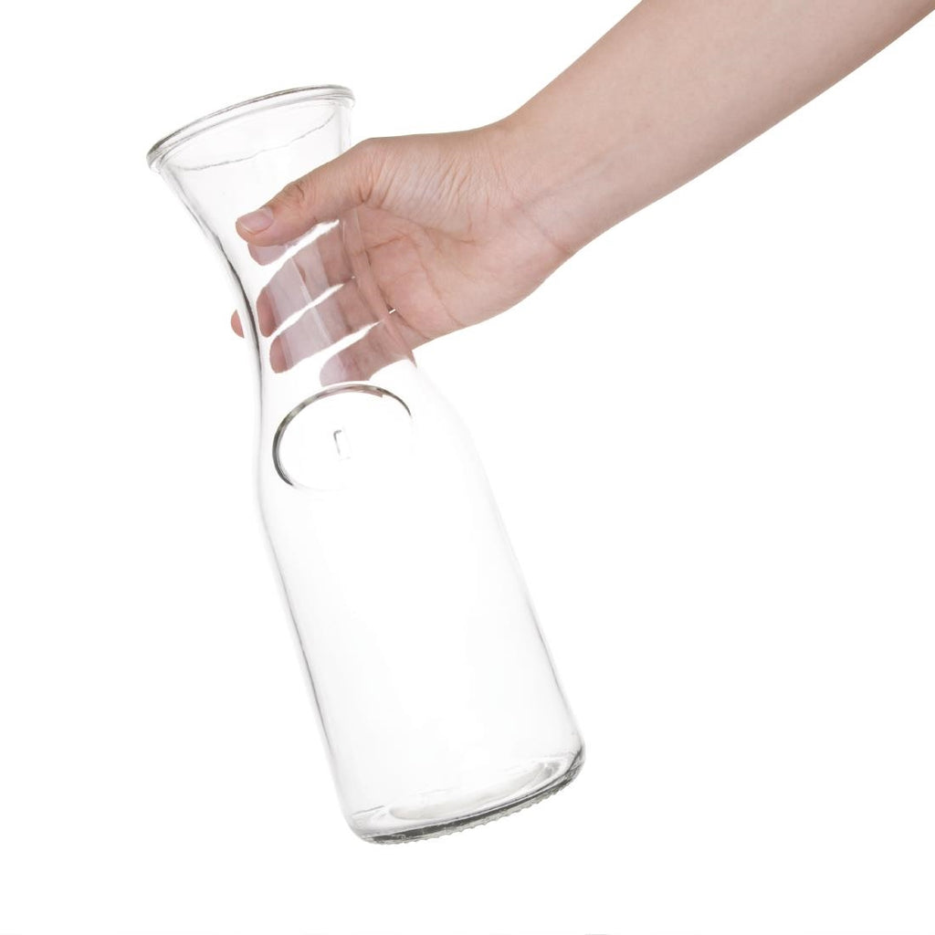Olympia Glass Carafe 1Ltr (Pack of 6) GG928