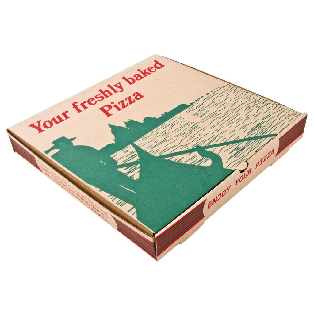 Compostable Printed Pizza Boxes 12" (Pack of 100) GG998