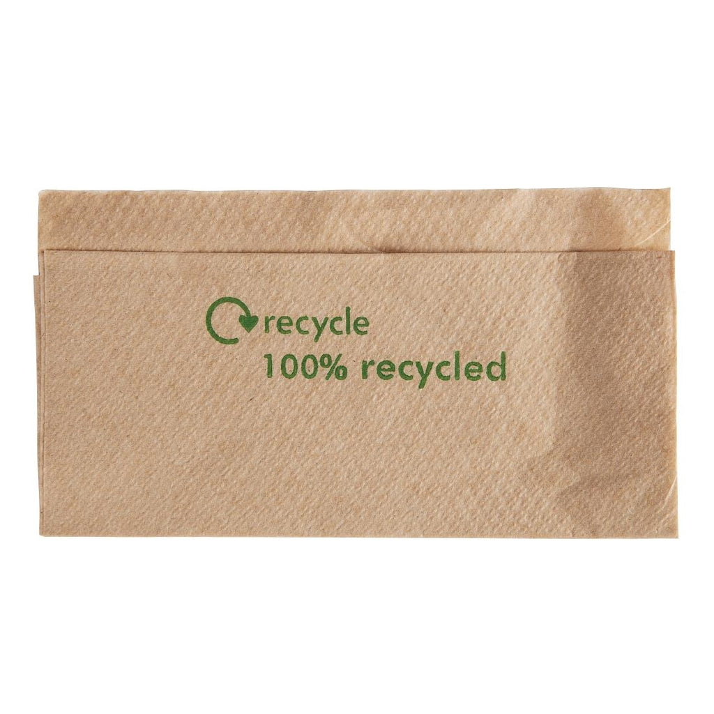 Swantex Recycled Lunch Napkin Kraft 32x30cm 1ply Pre-Folded (Pack of 6000) GH030