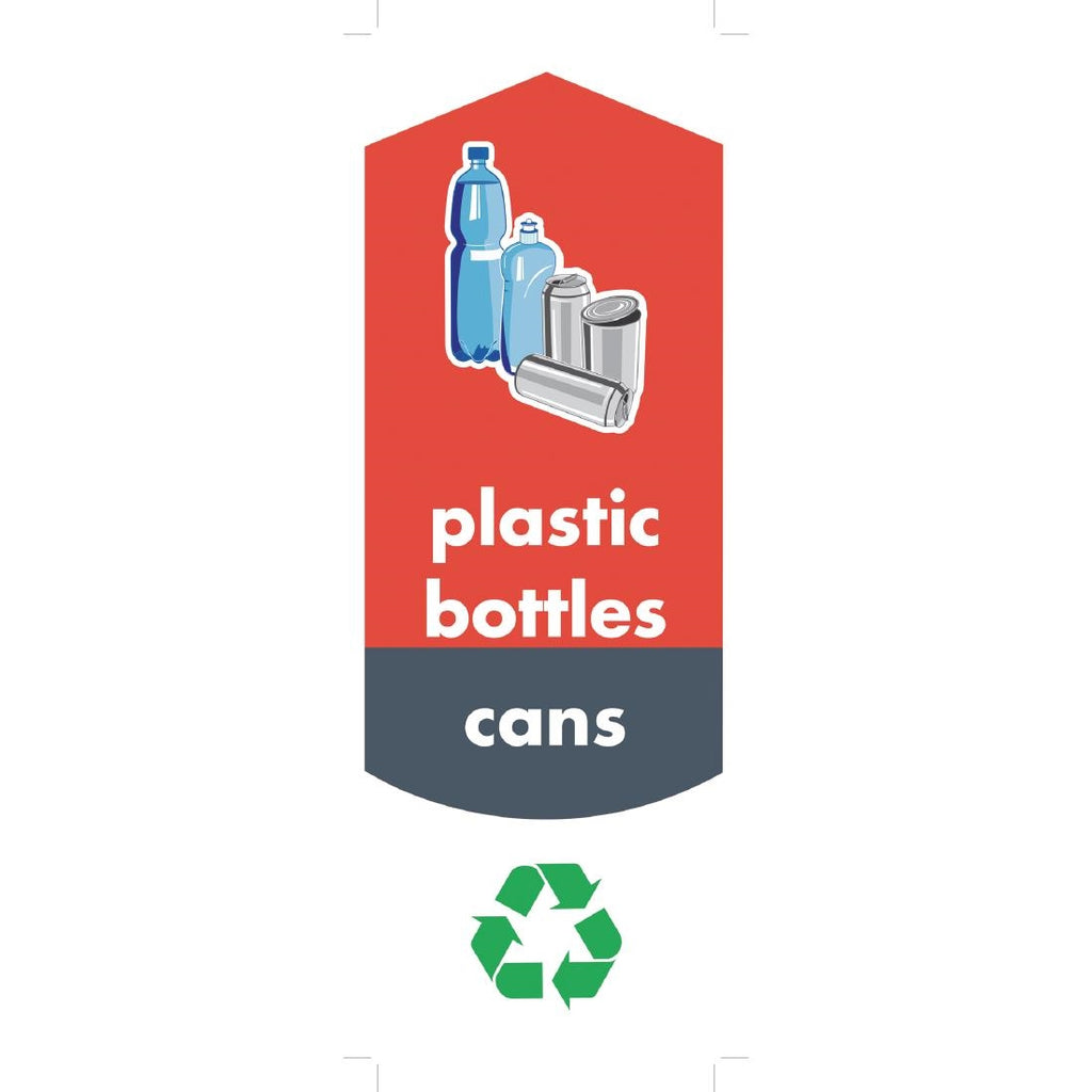 Rubbermaid Bottle and Can Recycling Stickers (Pack of 4) GH182