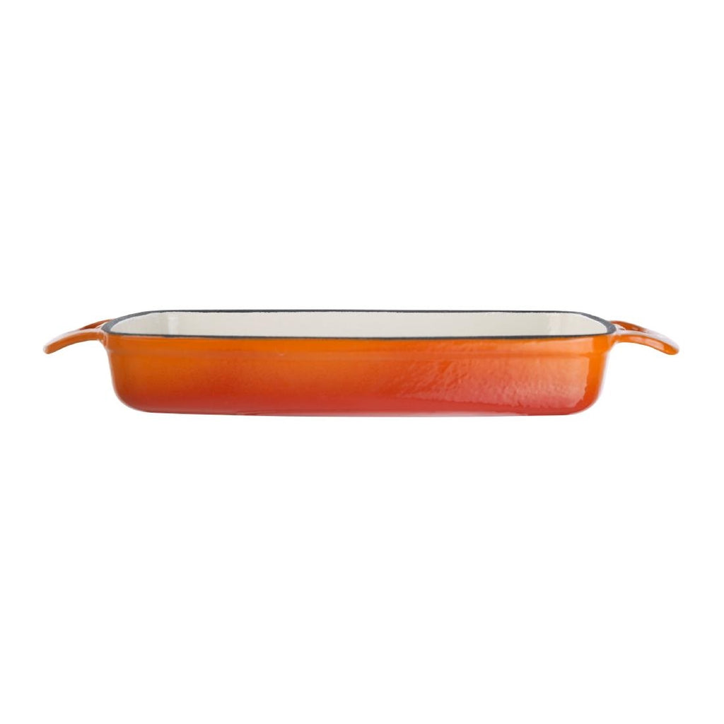 Vogue Orange Cast Iron Casserole Dish 1.8Ltr GH321
