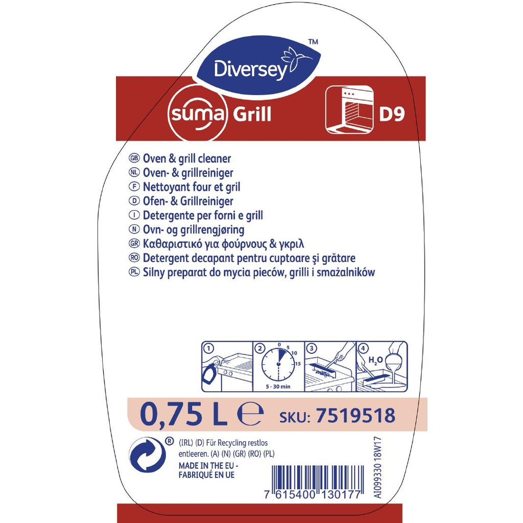 Suma Grill D9 Grill and Oven Cleaner Ready To Use 750ml (2 Pack) GH497