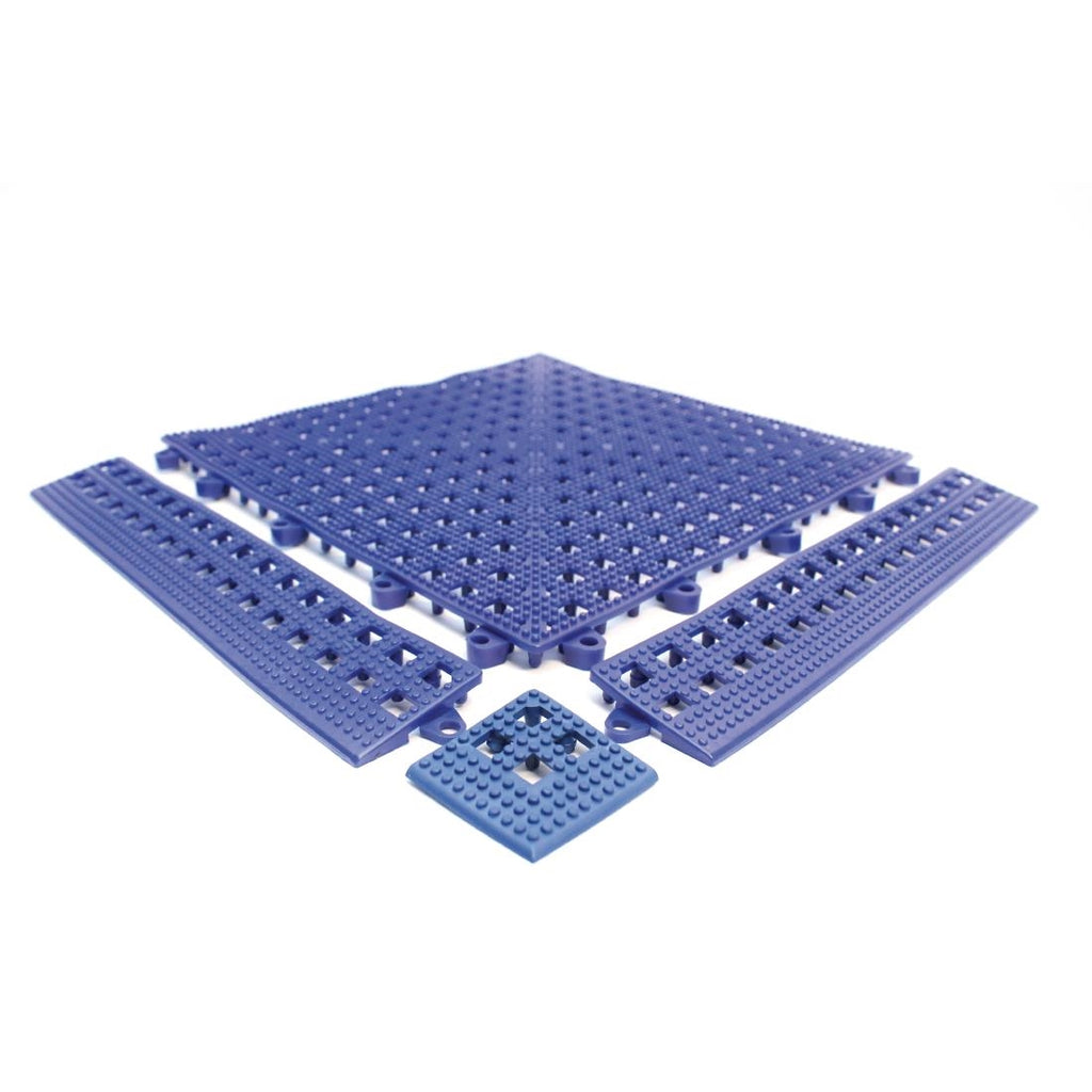 COBA Blue Corner Flexi-Deck Tiles (Pack of 4) GH603