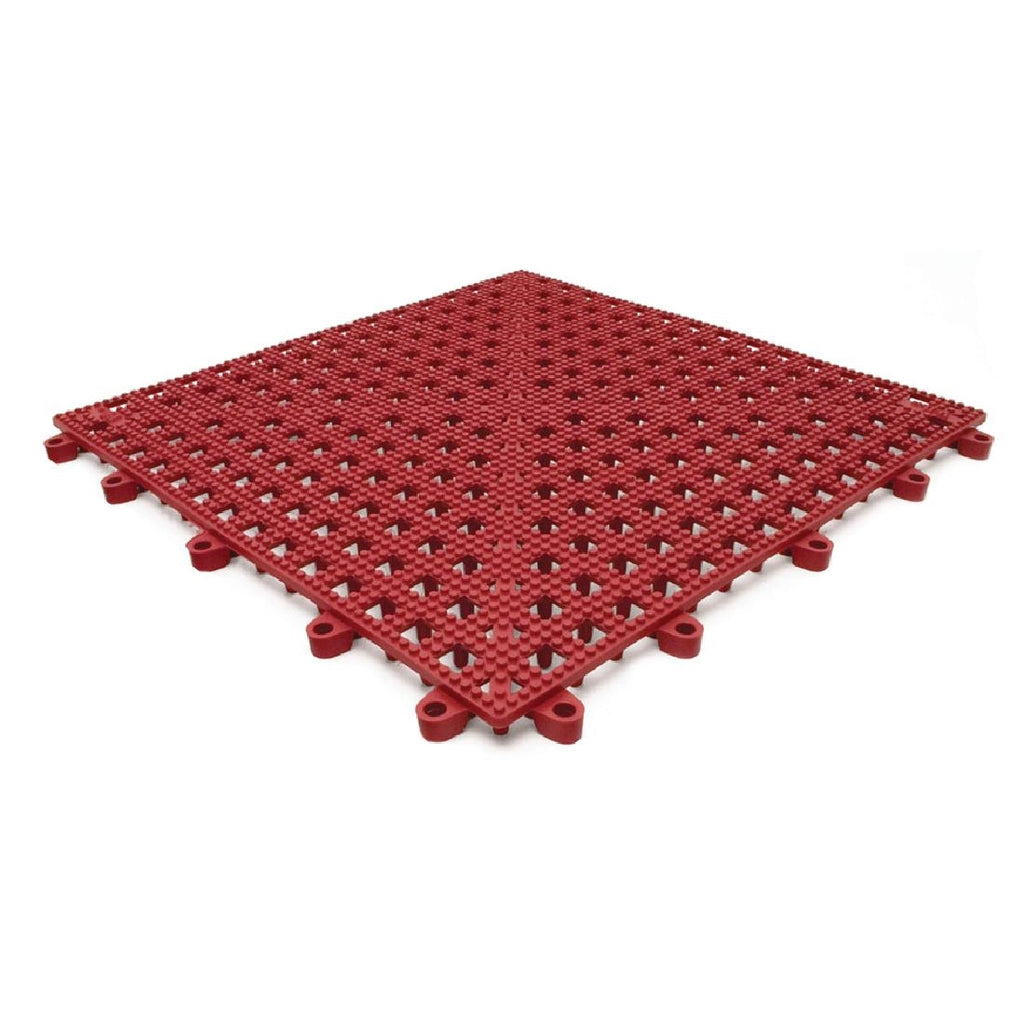 COBA Red Flexi-Deck Tiles (Pack of 9) GH604