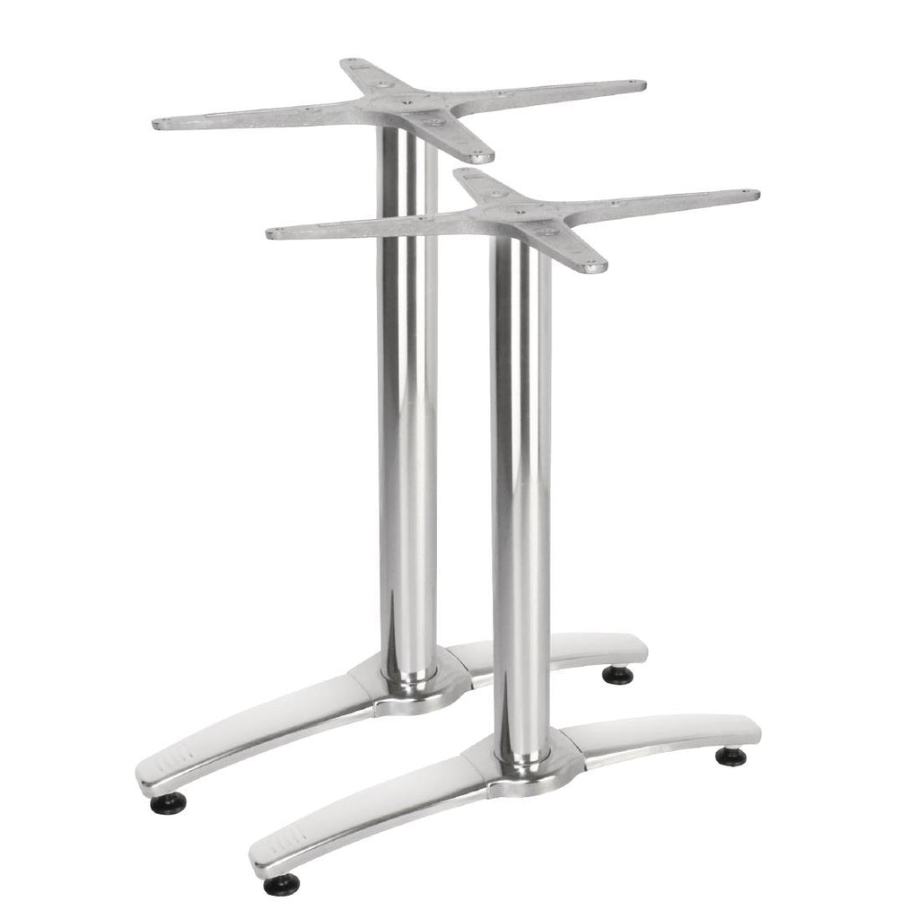 Bolero Aluminium Twin Leg Table Base (Pack of 2) GH985