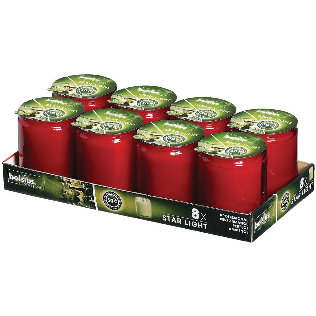 Starlight Jar Candle Red (Pack of 8) GJ468