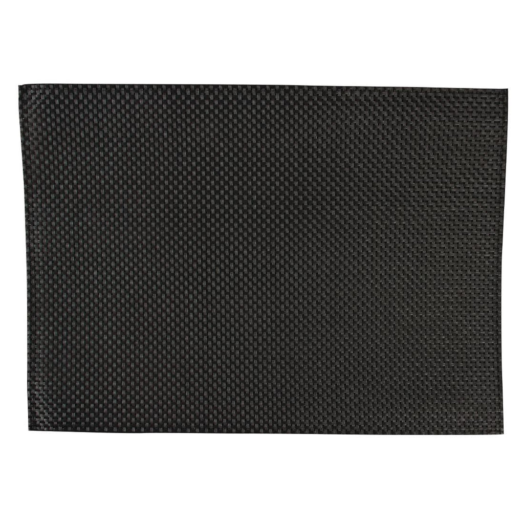 APS PVC Placemat Black (Pack of 6) GJ992