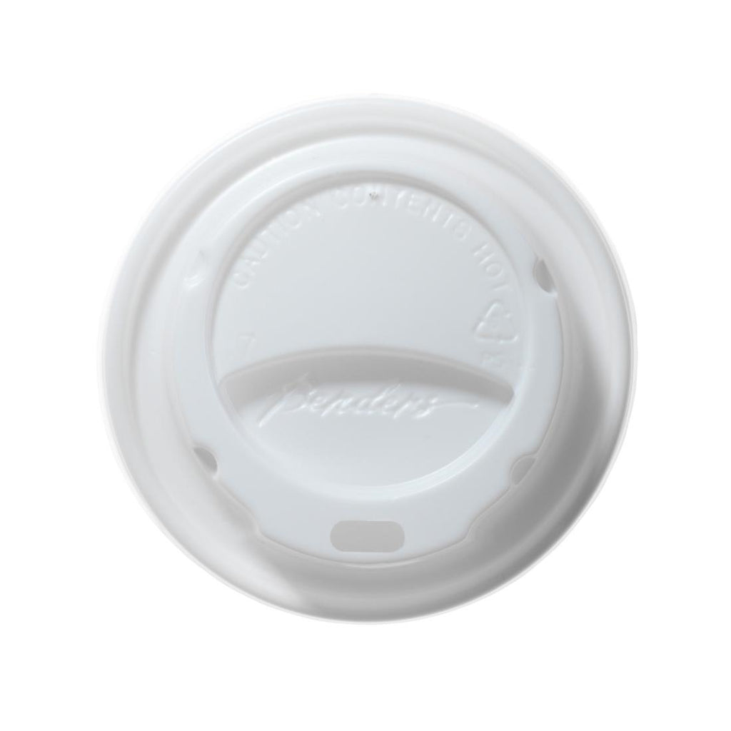White Domed Lids For Benders 225ml Disposable Cups (Pack of 1000) GK881