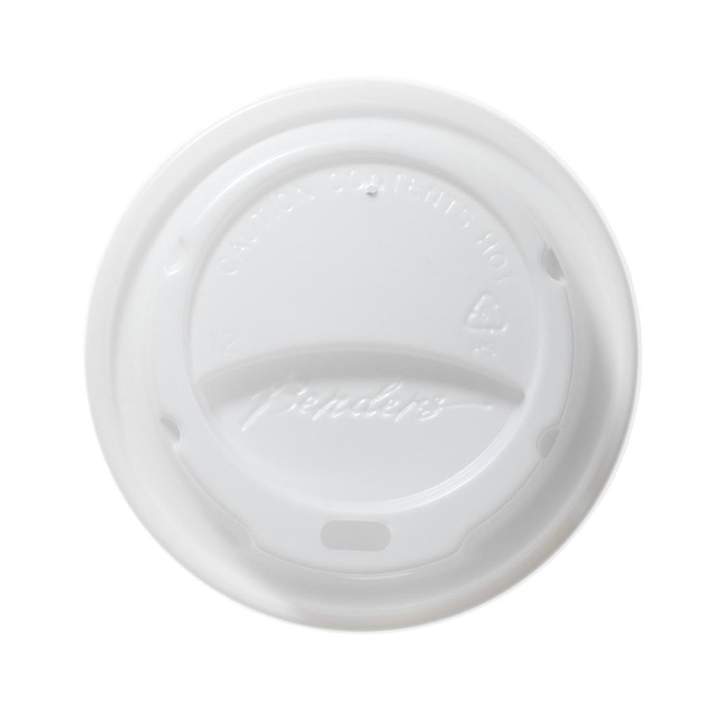 White Domed Lids For Benders 340ml and 455ml Disposable Cups GK882