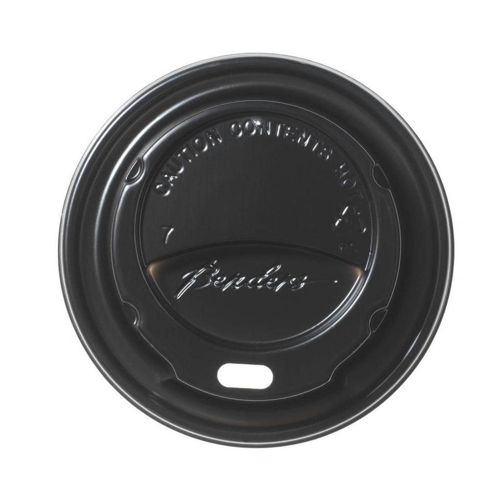 Black Domed Lids For Benders 225ml Disposable Super Insulated GK883