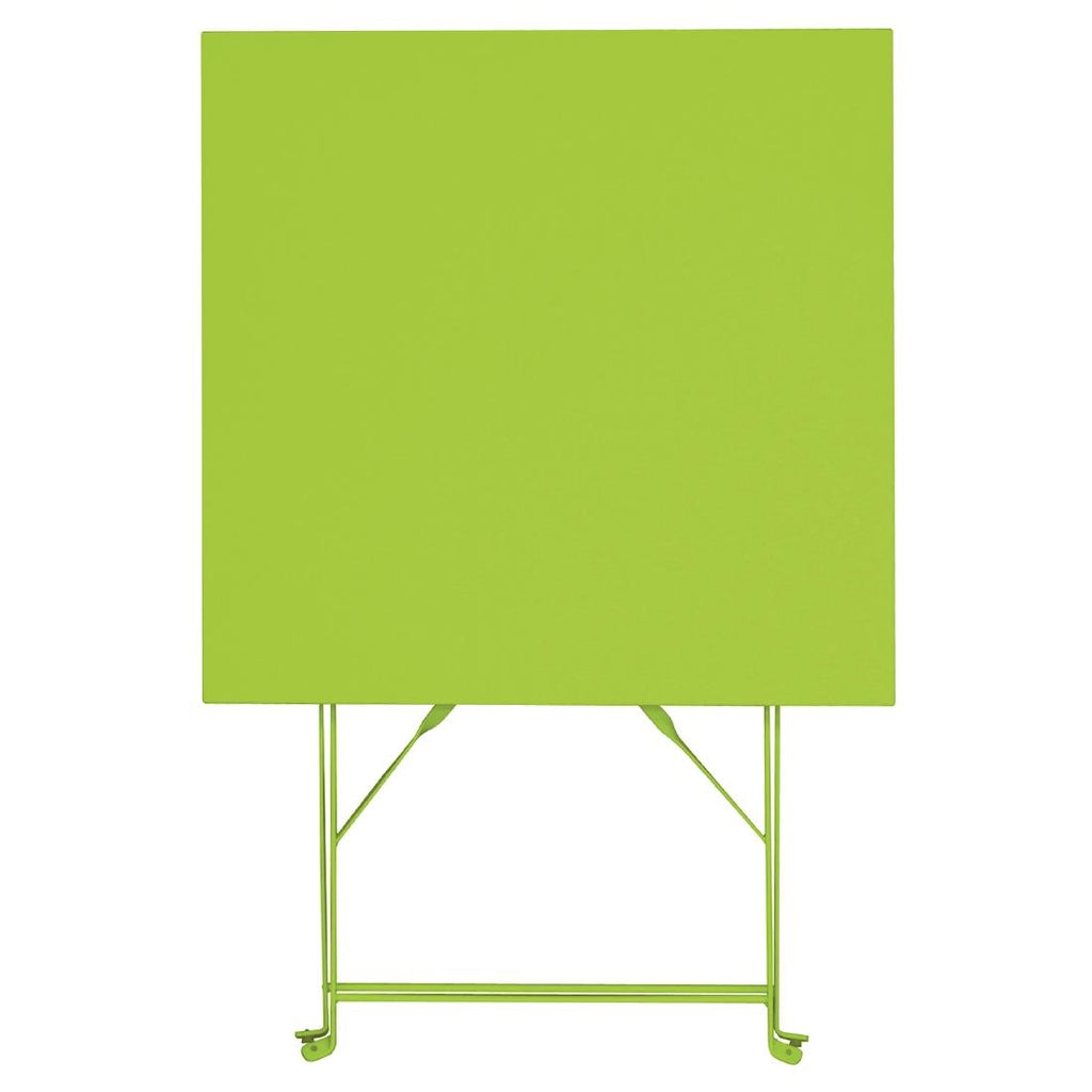 Bolero Lime Green Square Pavement Style Steel Table GK987