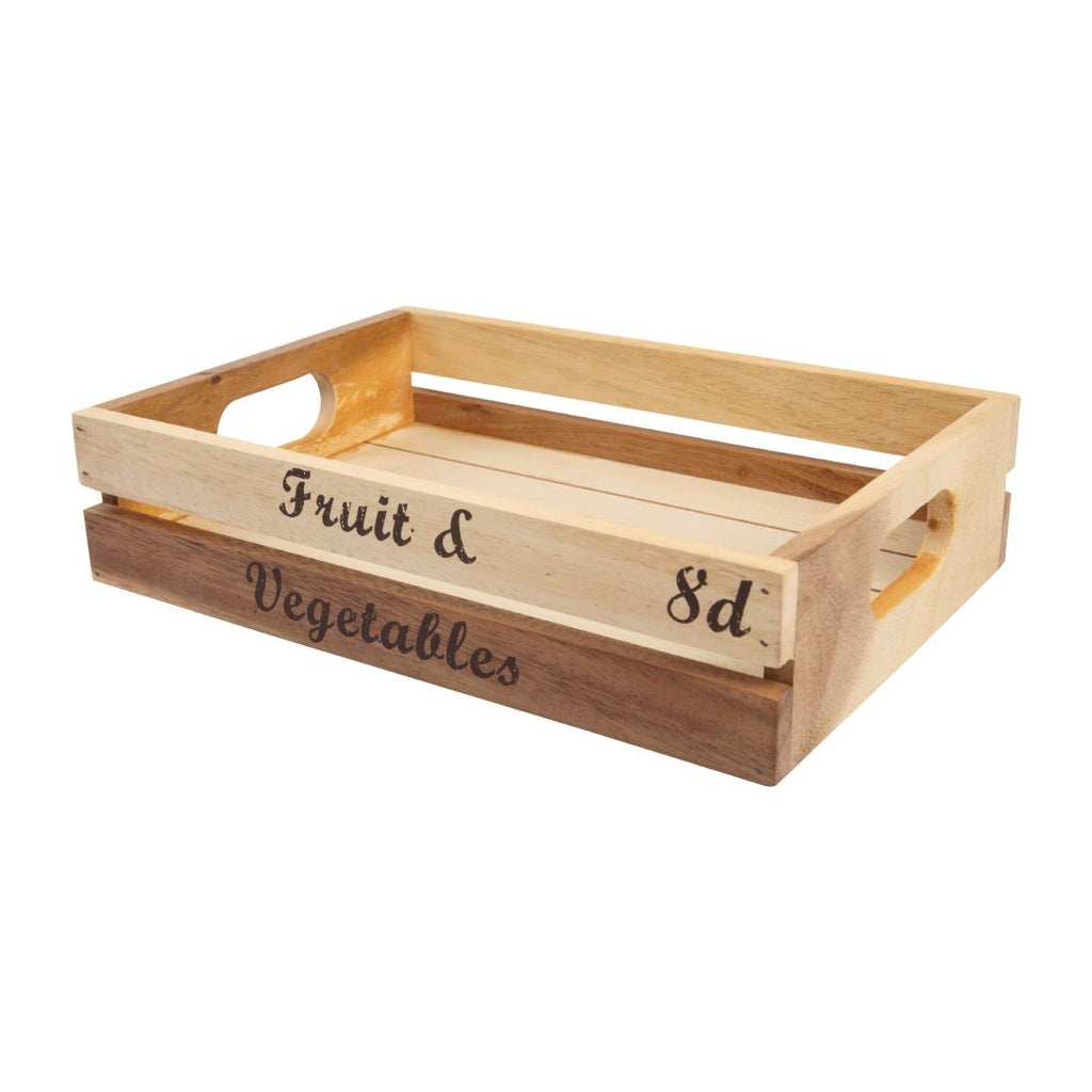 T&G Rustic Wooden Fruit and Veg Crate GL066