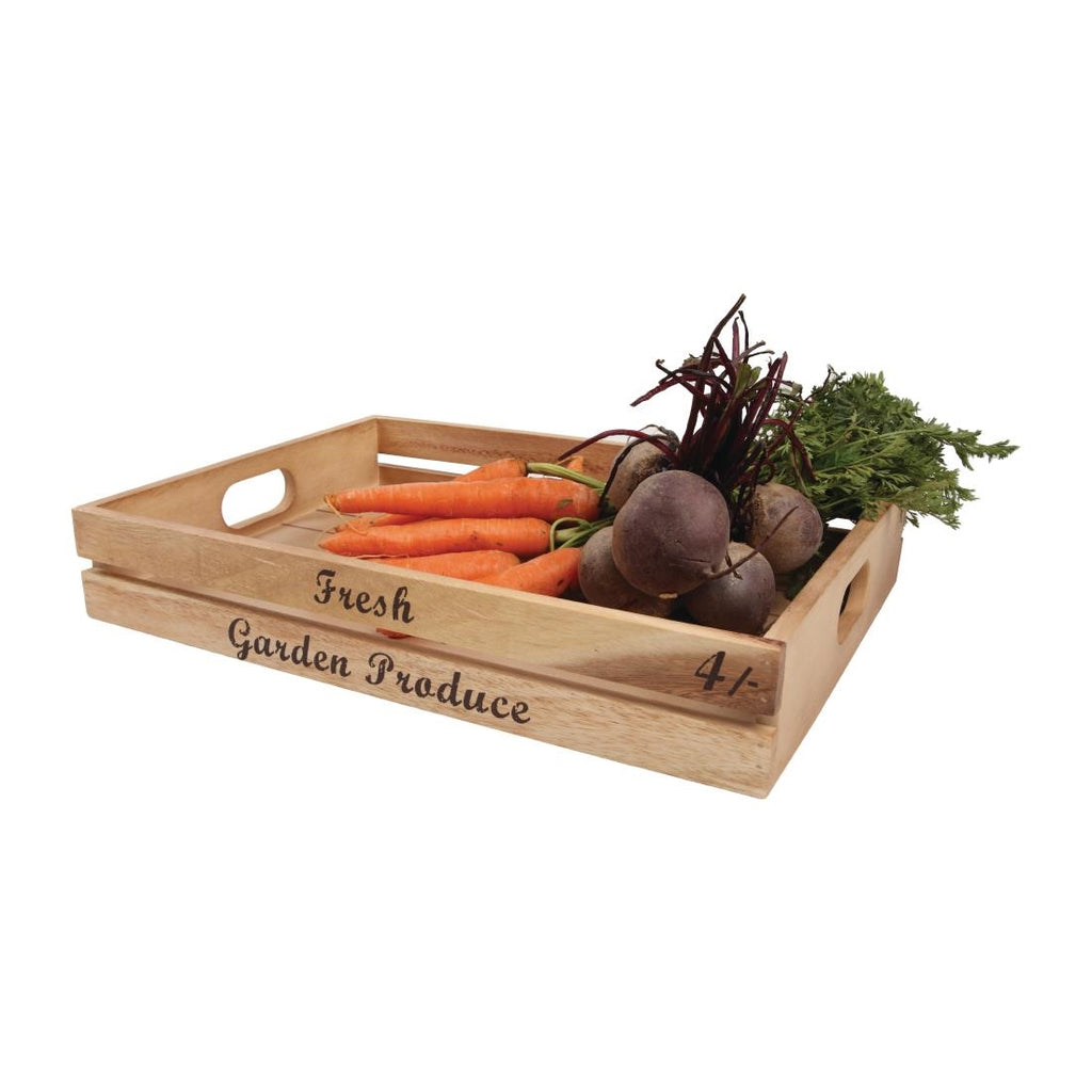 T&G Rustic Wooden Fruit and Veg Crate Large GL067