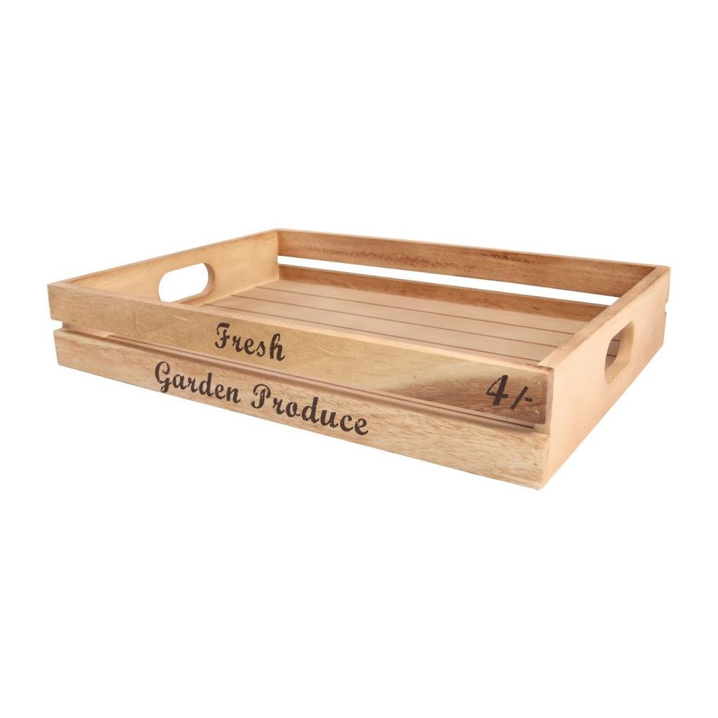 T&G Rustic Wooden Fruit and Veg Crate Large GL067