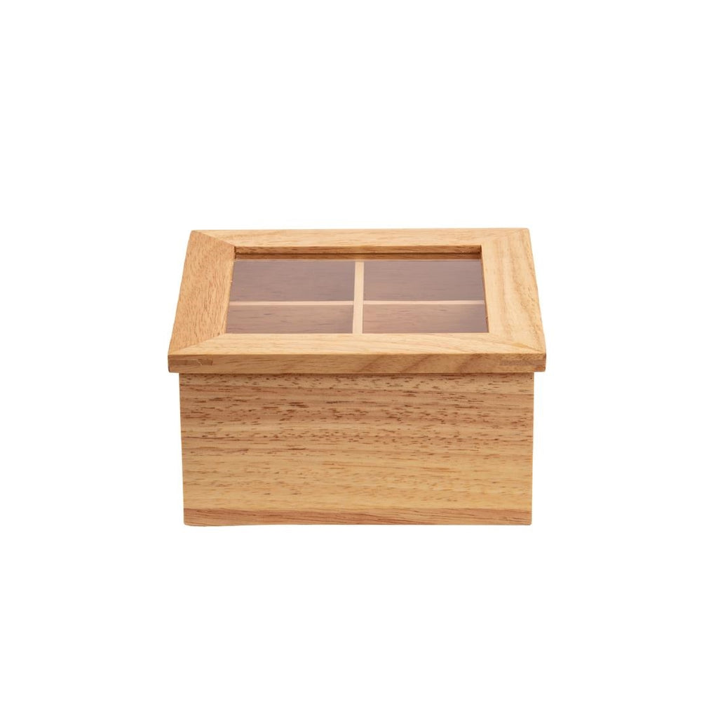 Olympia Mini Hevea Wood Tea Box GL089
