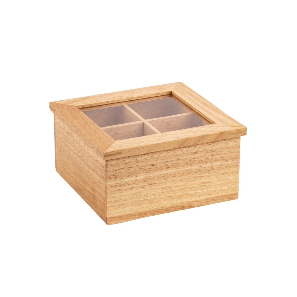 Olympia Mini Hevea Wood Tea Box GL089