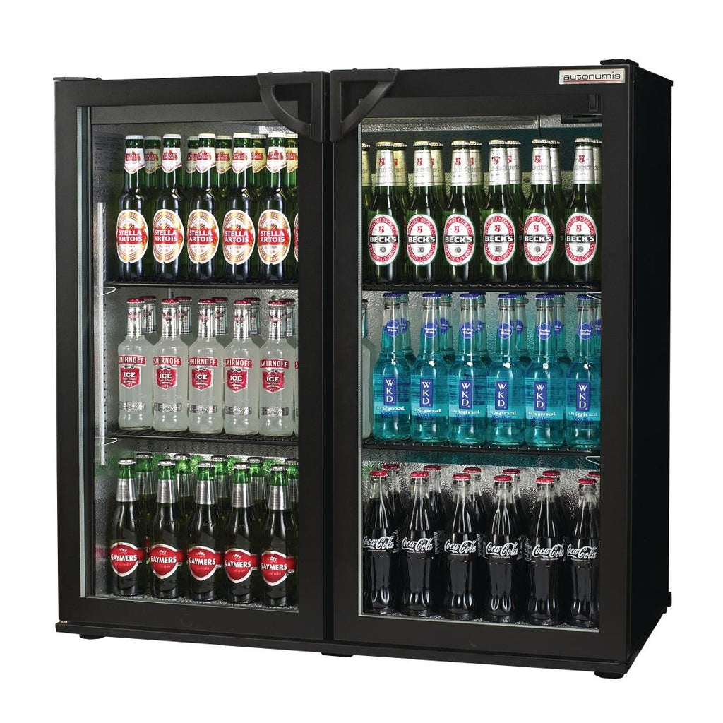 Autonumis Popular Double Hinged Door 3Ft Back Bar Cooler Black A215179 GN363