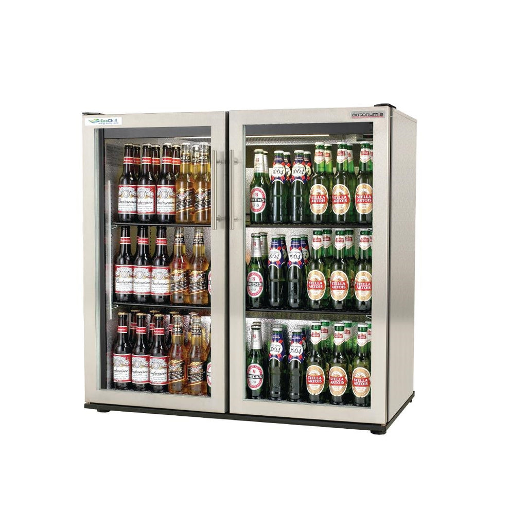 Autonumis EcoChill Double Hinged Door 3Ft Back Bar Cooler St/St A215203 GN377
