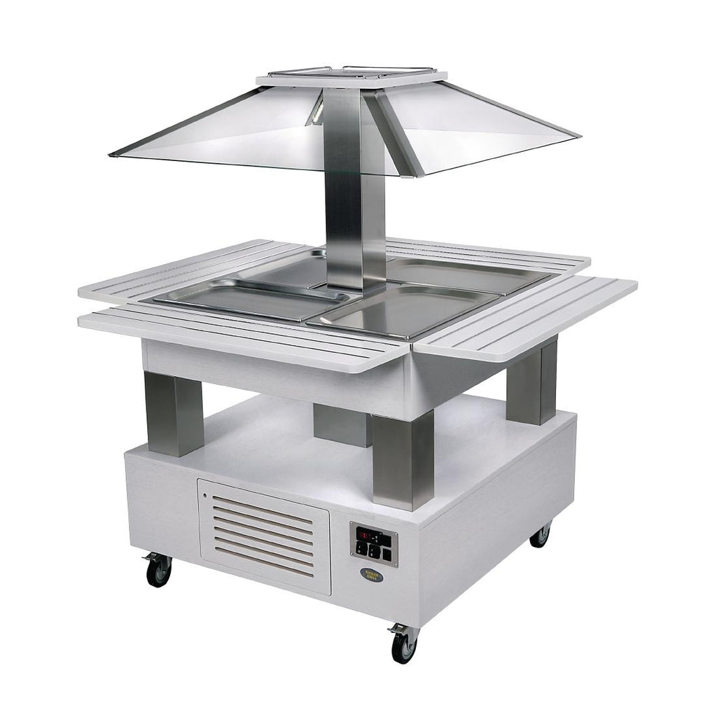 Roller Grill Chilled Salad Bar Square White Wood GP306