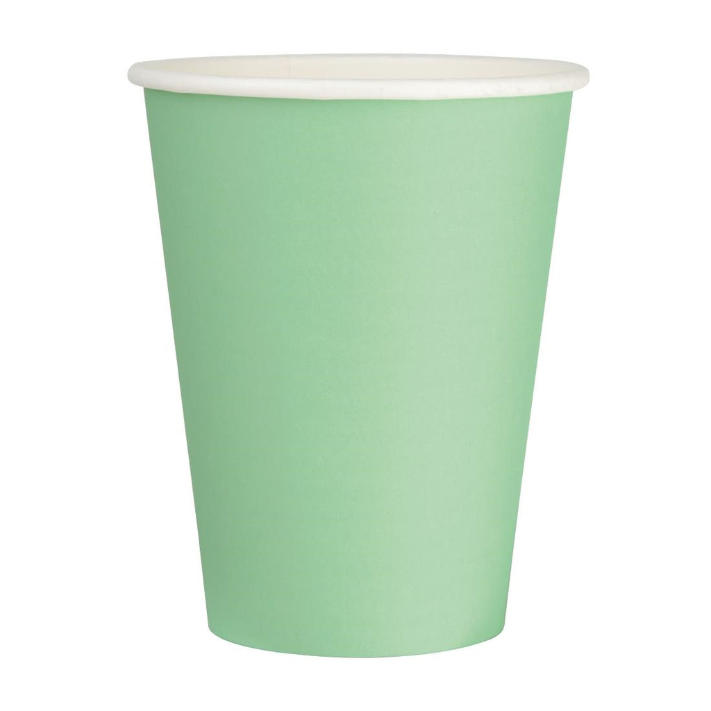 Fiesta Recyclable Single Wall Takeaway Coffee Cups Turquoise 340ml / 12oz (Pack of 50) GP401