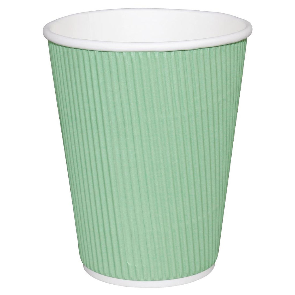 Fiesta Recyclable Coffee Cups Ripple Wall Turquoise 340ml / 12oz (Pack of 500) GP422