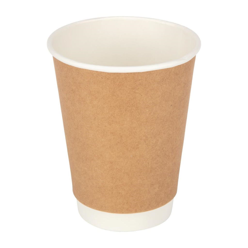Fiesta Recyclable Coffee Cups Double Wall Kraft 340ml / 12oz (Pack of 500) GP440