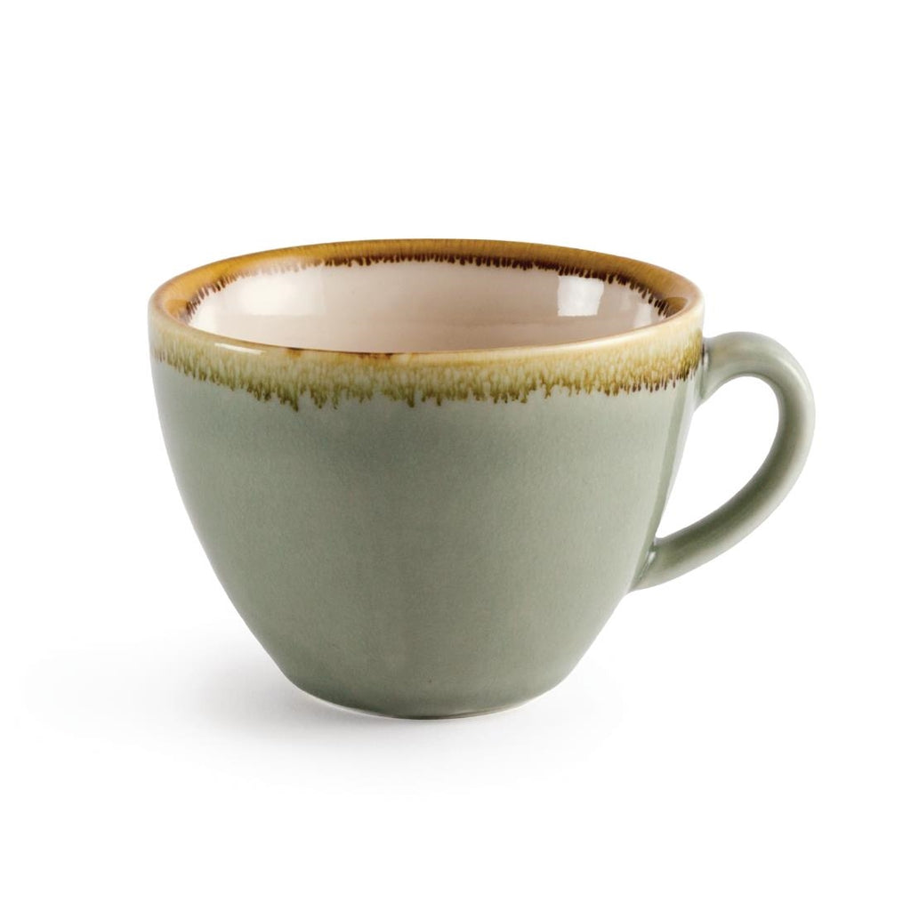 Olympia Kiln Cappuccino Cups Moss 230ml (Pack of 6) GP478