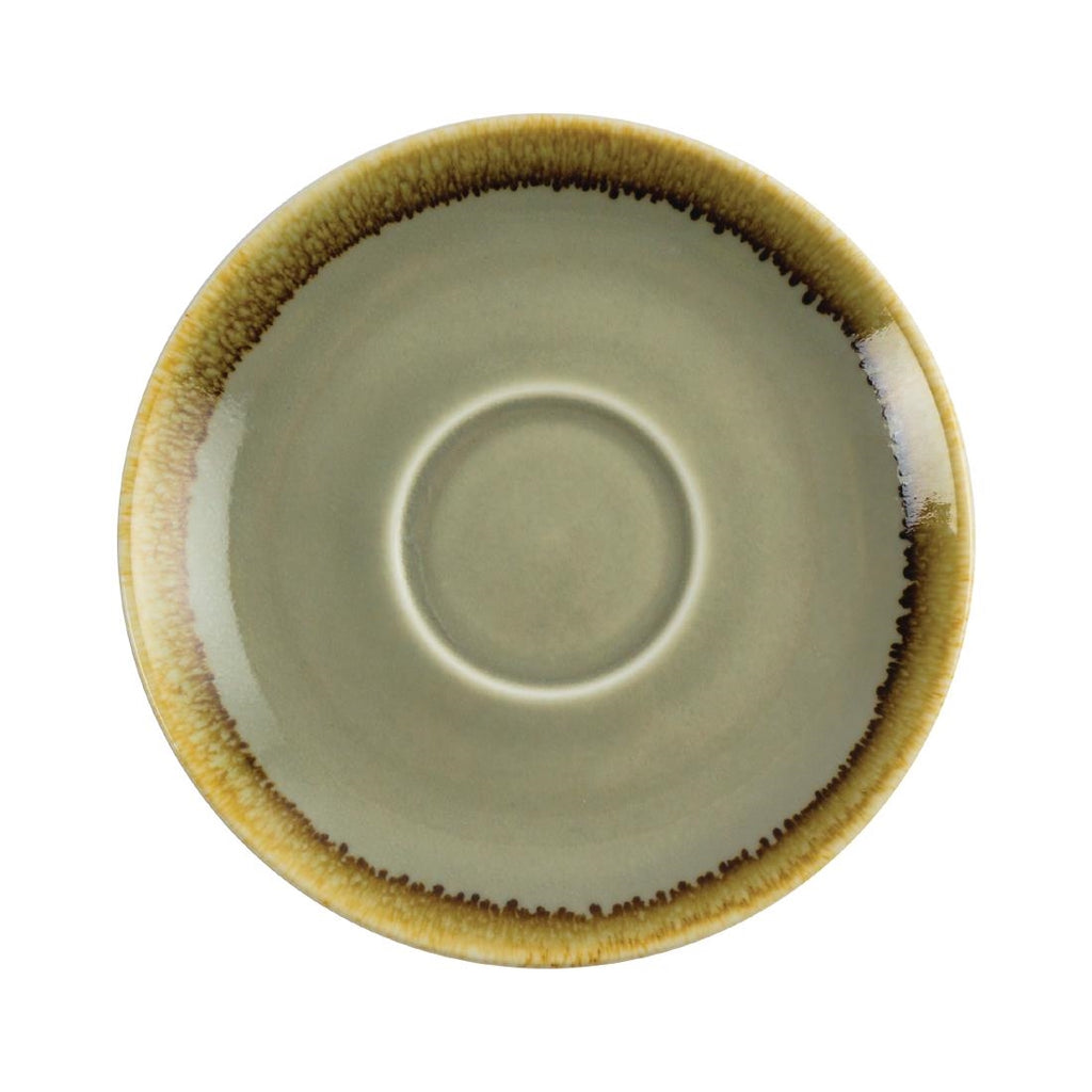 Olympia Kiln Cappuccino Saucer Moss 140mm (Pack of 6) GP479