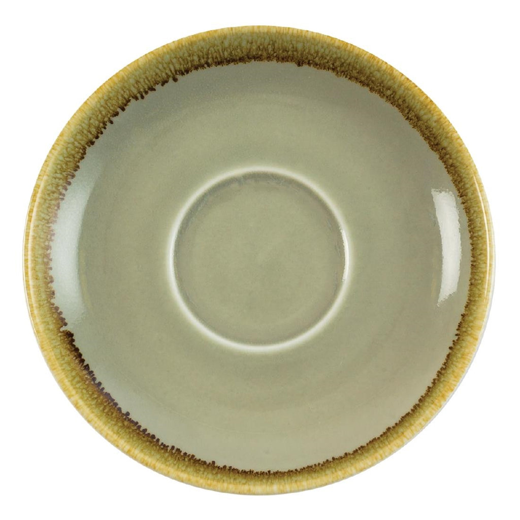 Olympia Kiln Cappuccino Saucer Moss 160mm (Pack of 6) GP481
