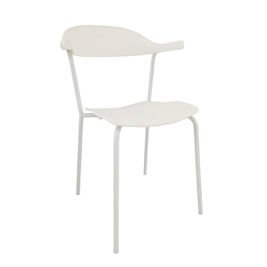 Bolero PP Wishbone Chair White (Pack of 4) GR337