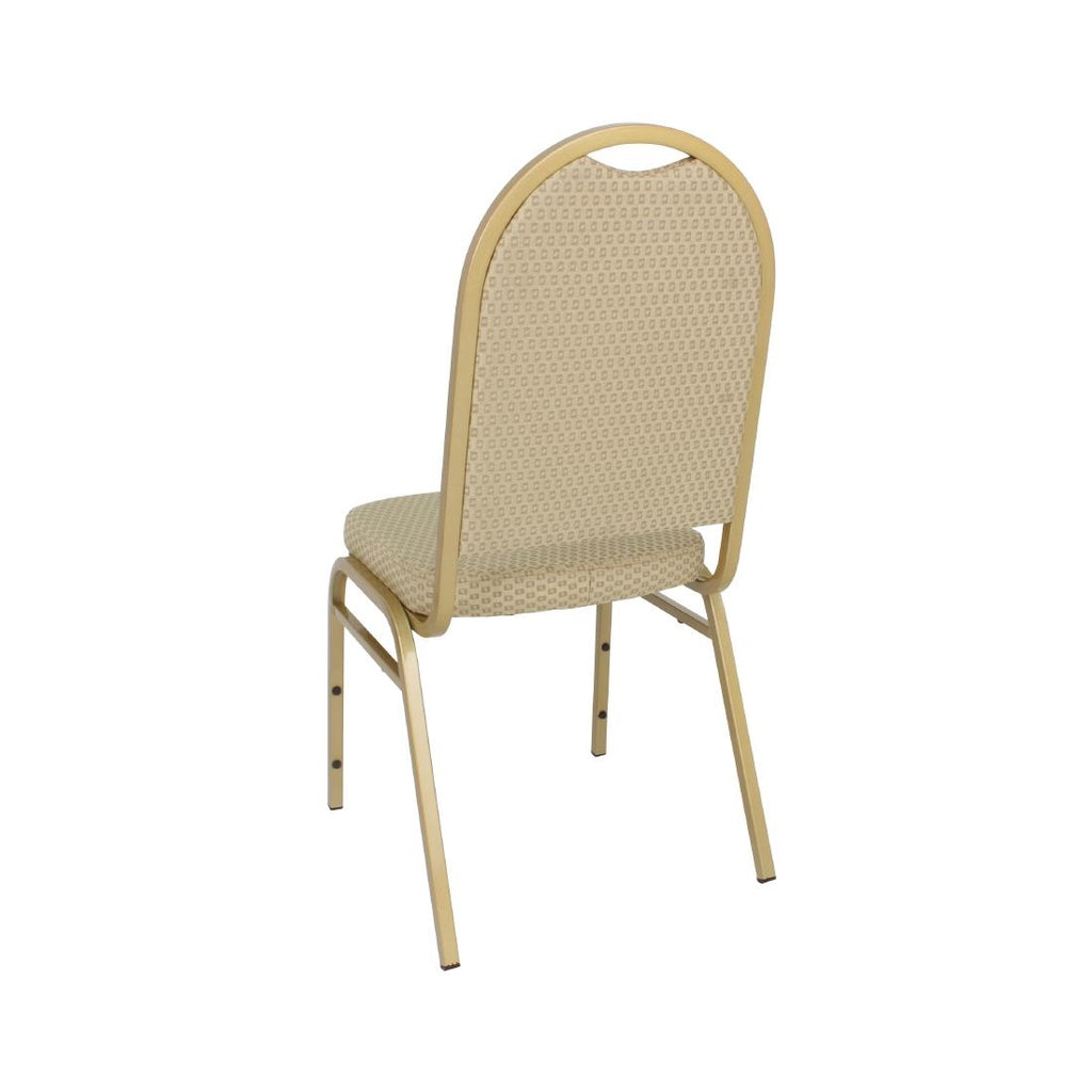 Bolero Steel Banquet Chairs with Neutral Cloth (Pack of 4) GR360