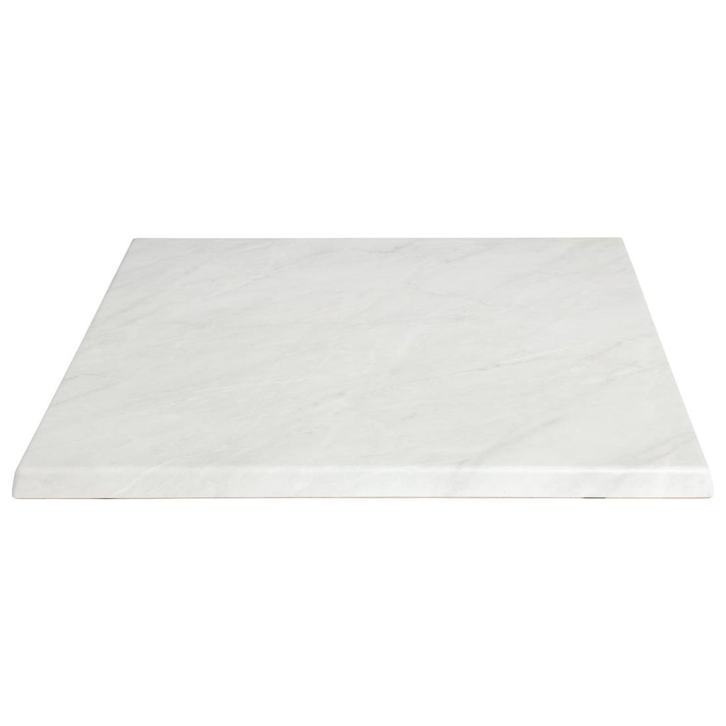 Werzalit Pre-drilled Square Table Top  Carrara 700mm GT166
