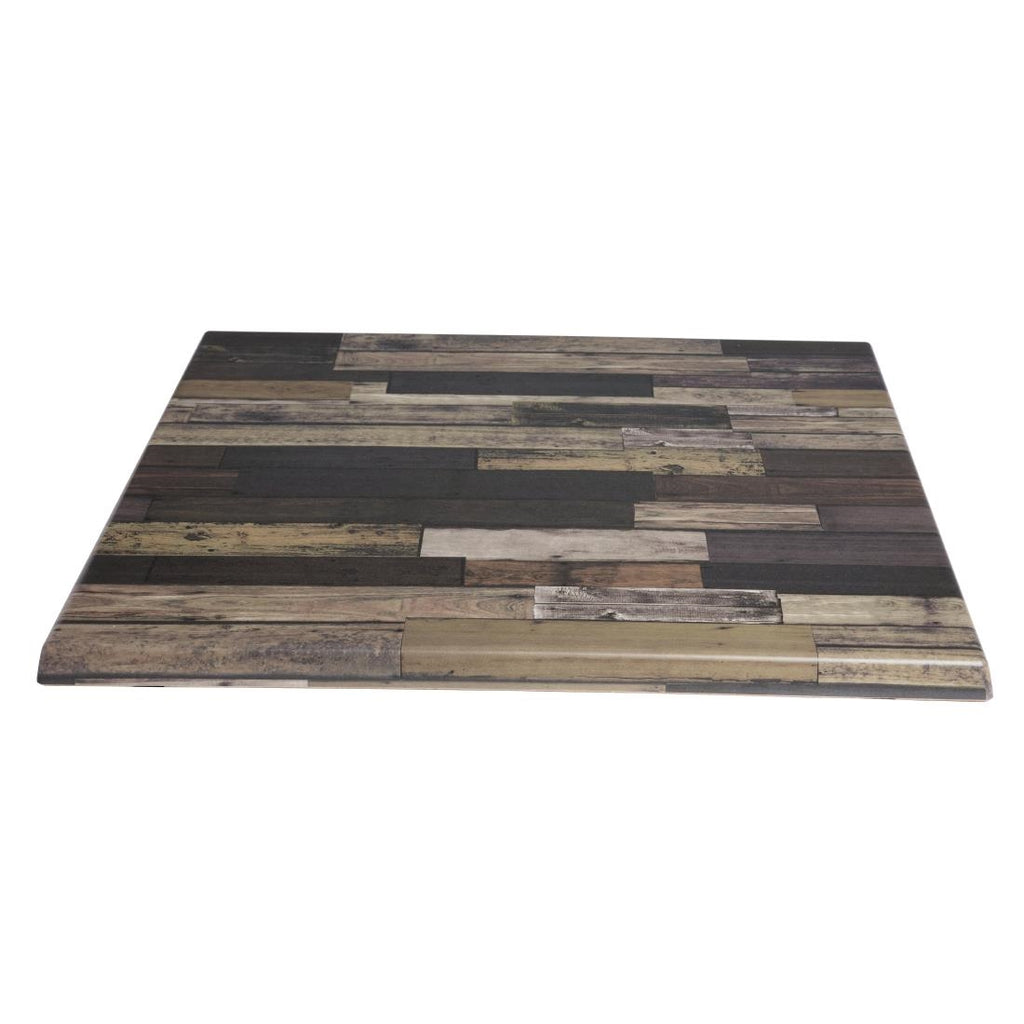 Werzalit Pre-drilled Square Table Top  Blanchas Brown 600mm GT183