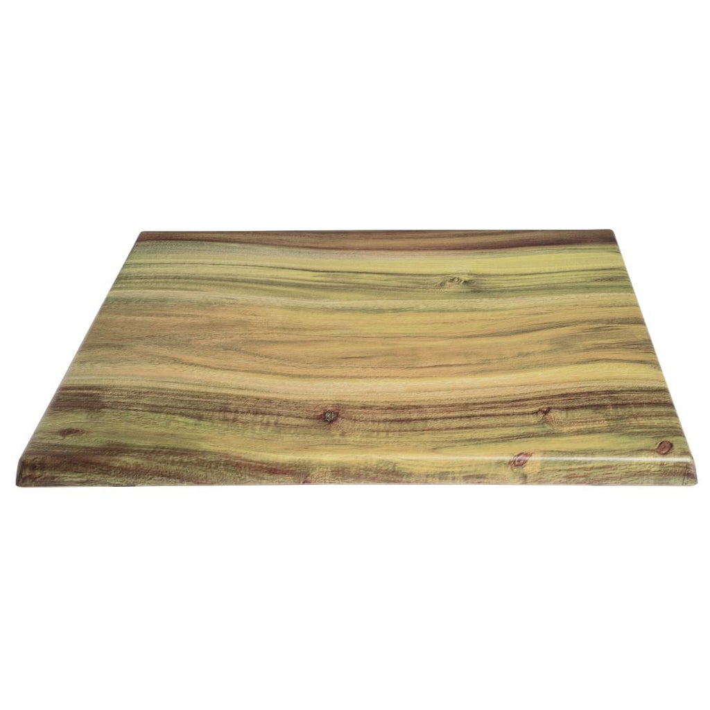 Werzalit Pre-drilled Square Table Top  Olive 600mm GT189