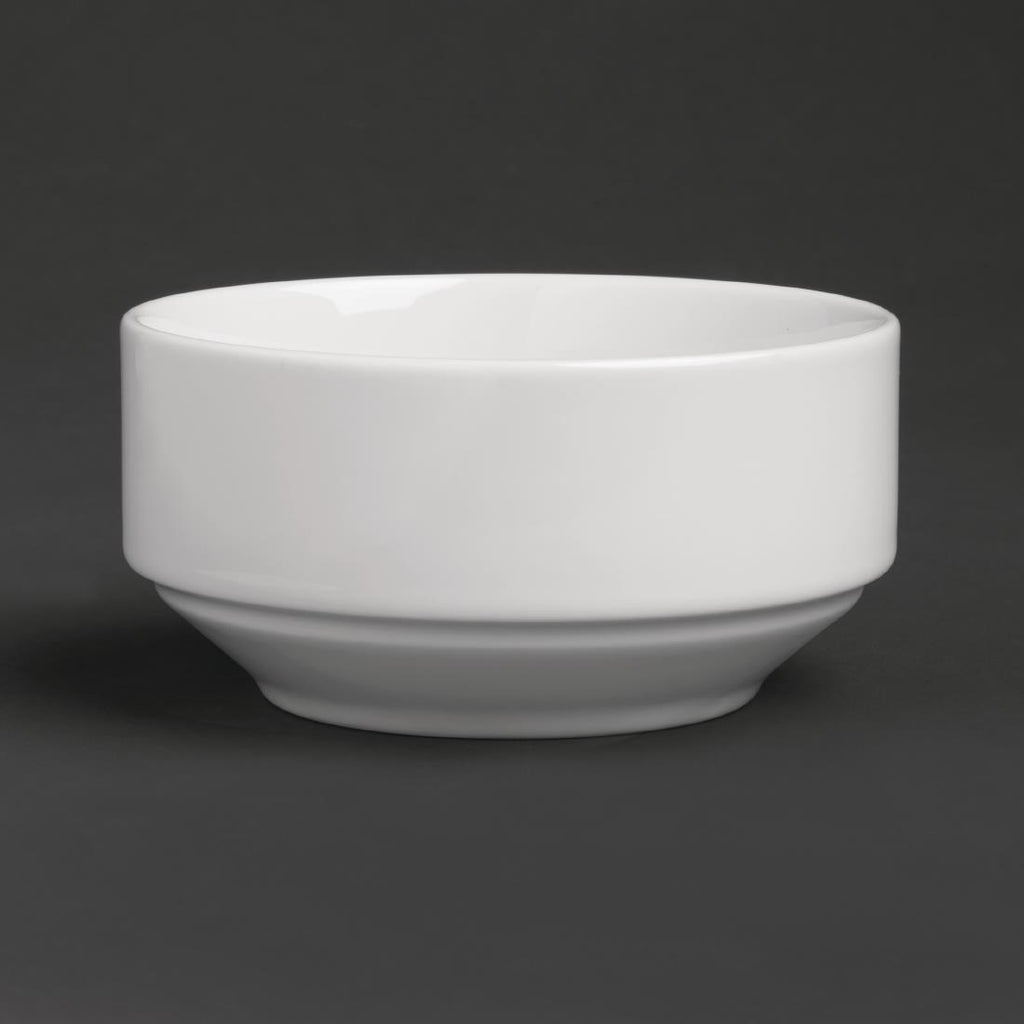 Royal Porcelain Classic White Stackable Soup Bowl 110mm (Pack of 12) GT939