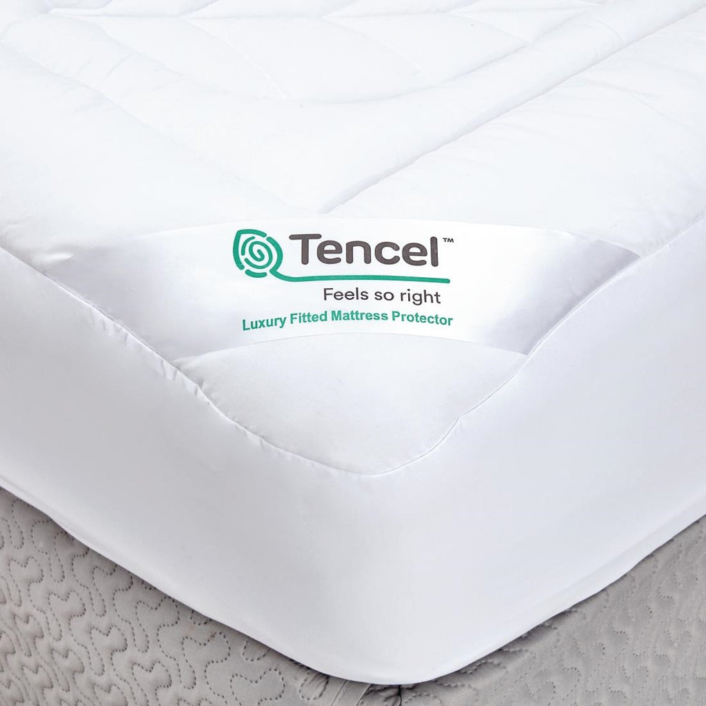 Mitre Luxury Tencel Fitted Mattress Protector Metric King GU543