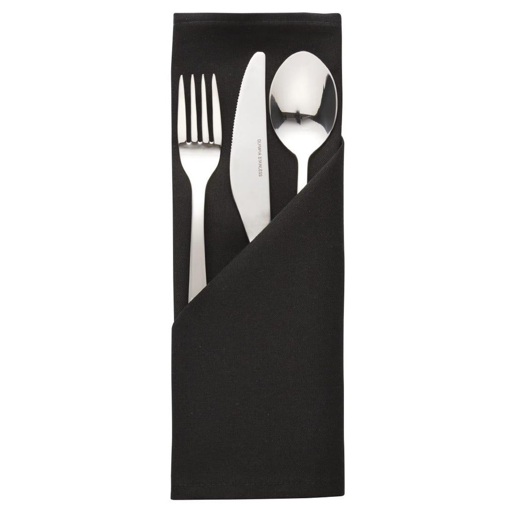 Occasions Polyester Napkins Black (Pack of 10) HB561