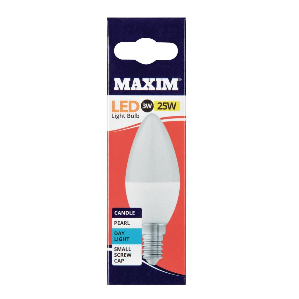 Maxim LED Candle Small Edison Screw Daylight White 3W (Pack of 10) HC671