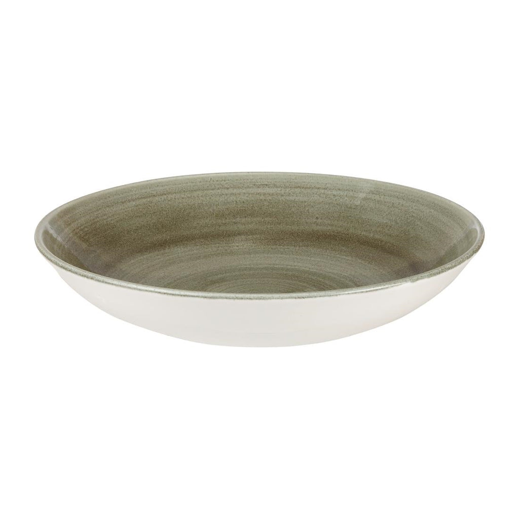 Churchill Stonecast Patina Antique Round Coupe Bowls Green 248mm (Pack of 12) HC810