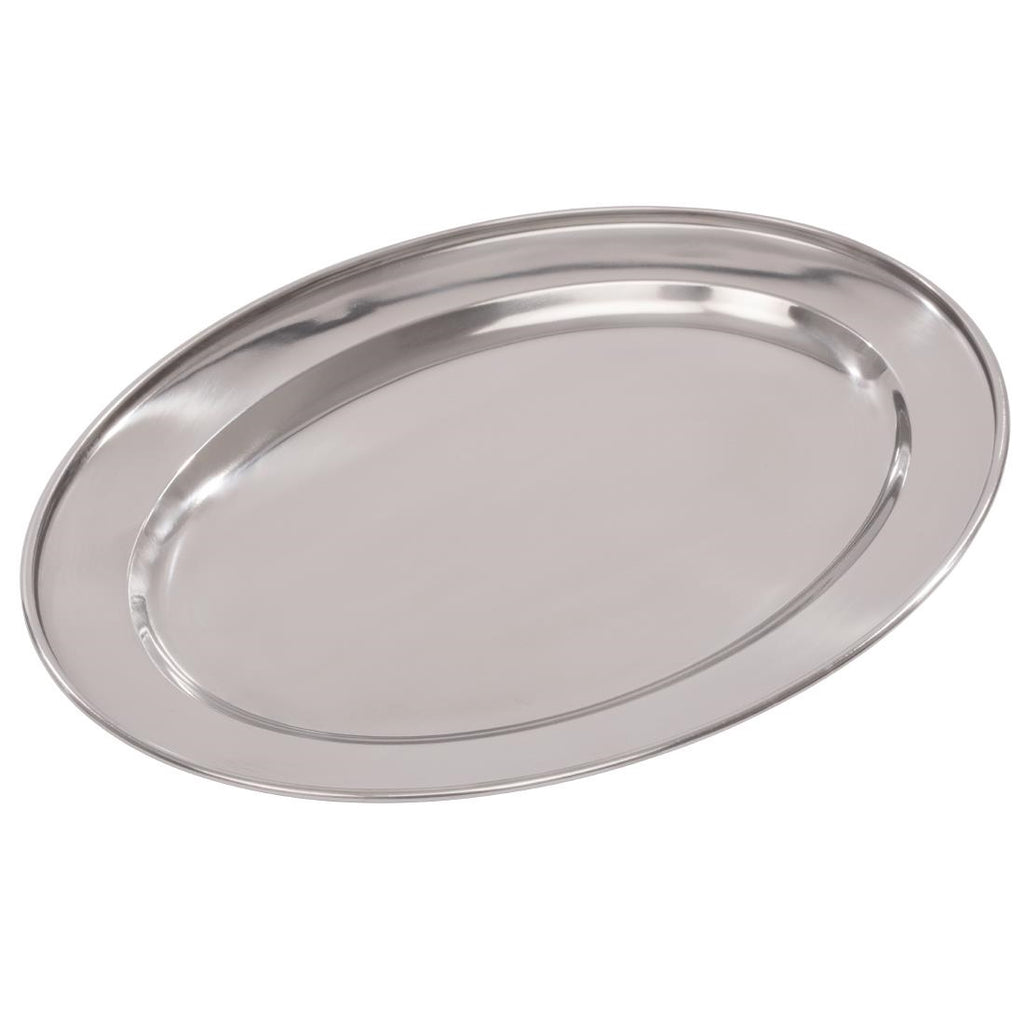 Olympia Stainless Steel Oval Serving Tray 300mm K363