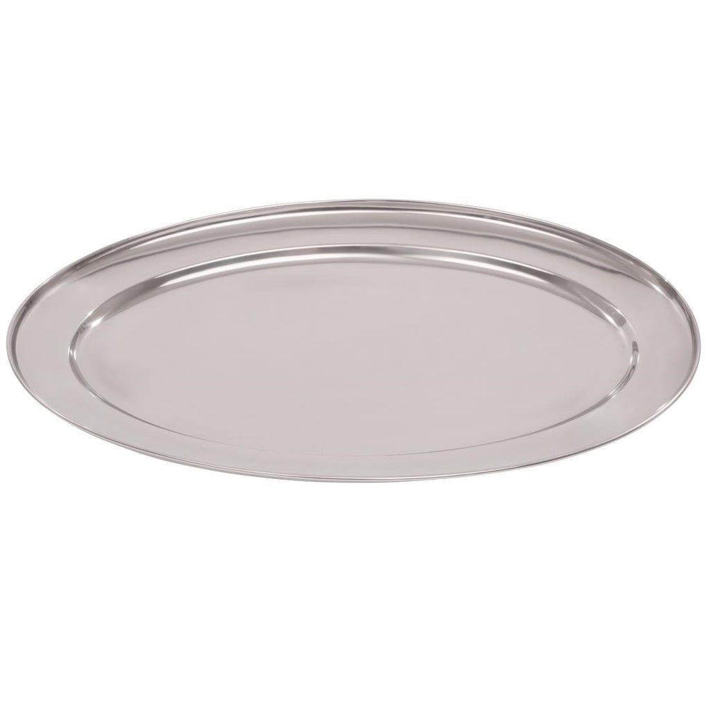 Olympia Stainless Steel Oval Serving Tray 450mm K366