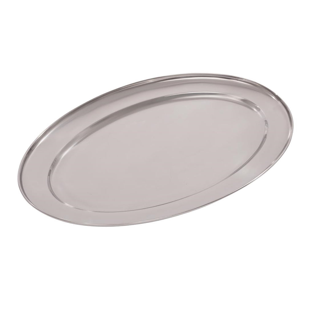 Olympia Stainless Steel Oval Serving Tray 450mm K366