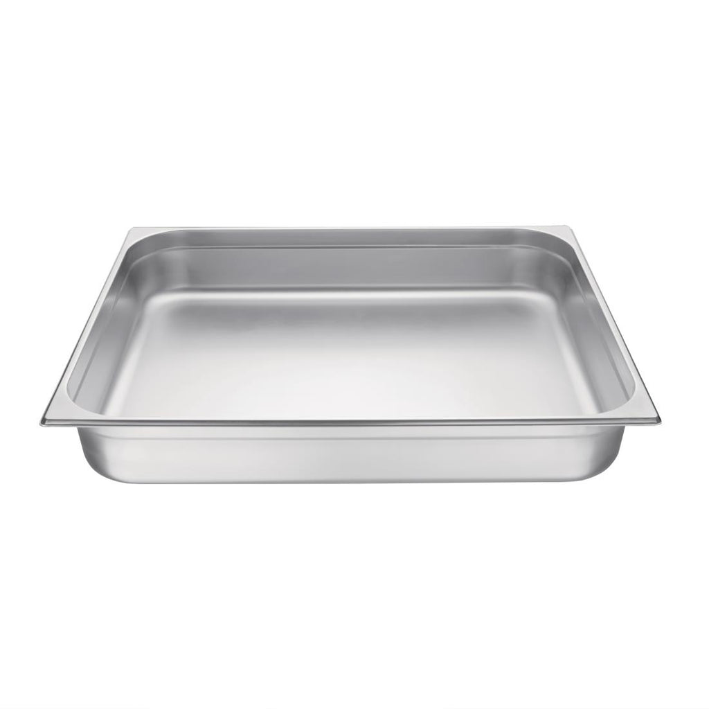 Vogue Stainless Steel 2/1 Gastronorm Pan 100mm K804