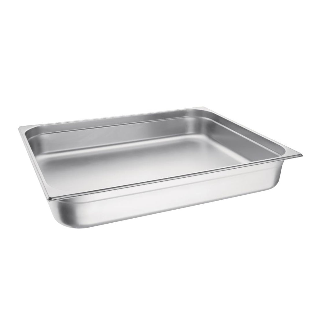 Vogue Stainless Steel 2/1 Gastronorm Pan 100mm K804