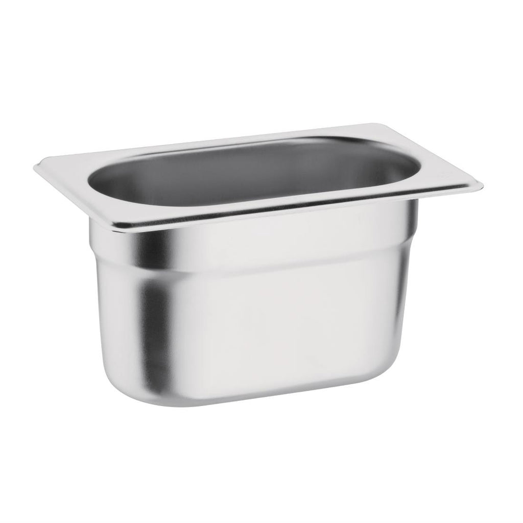 Vogue Stainless Steel 1/9 Gastronorm Pan 100mm K825